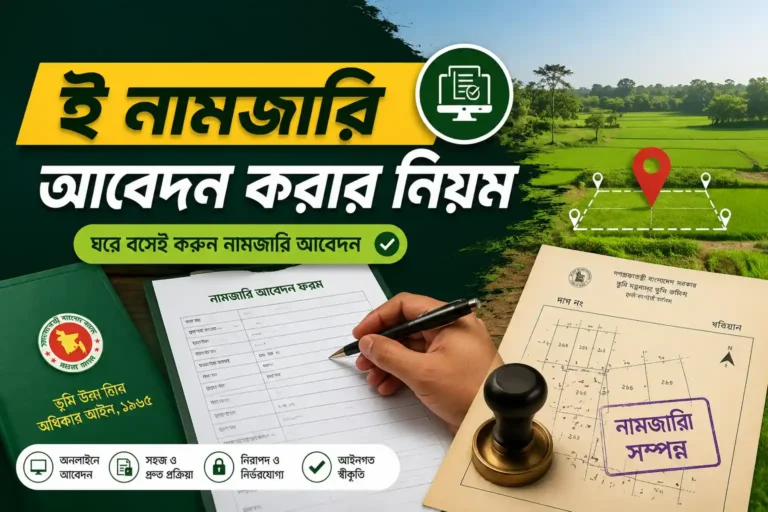 ই নামজারি আবেদন করার নিয়ম