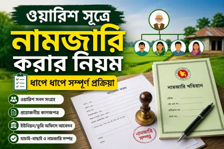 ওয়ারিশ সূত্রে নামজারি করার নিয়ম