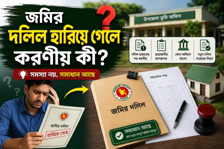 জমির দলিল হারিয়ে গেলে করণীয় কী