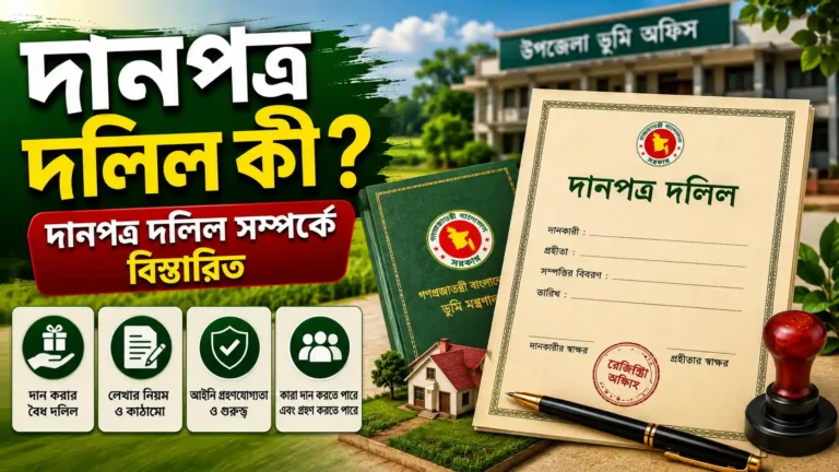দানপত্র দলিল কী দানপত্র দলিল সম্পর্কে বিস্তারিত