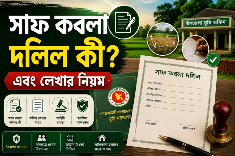 সাফ কবলা দলিল কী এবং লেখার নিয়ম