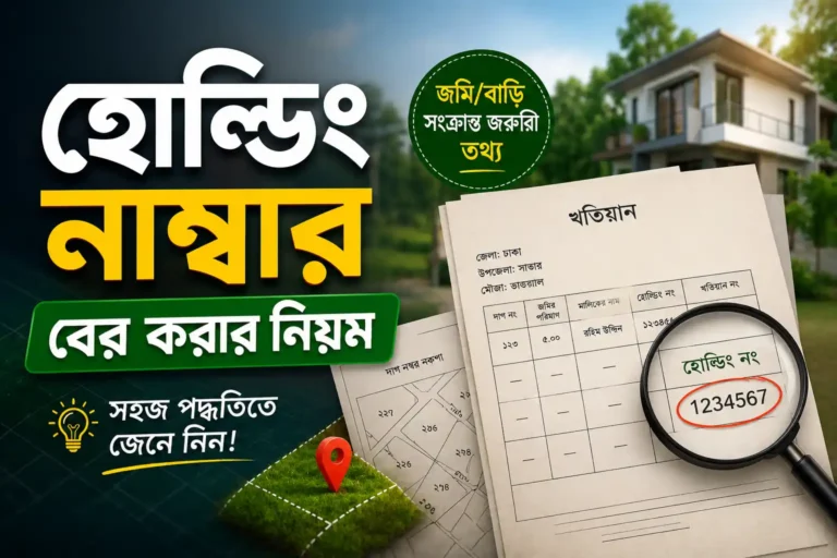 হোল্ডিং নাম্বার বের করার নিয়ম