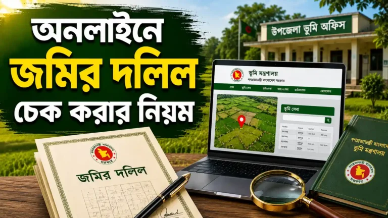 অনলাইনে জমির দলিল চেক করার নিয়ম